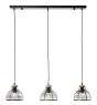 Brilliant Avia Hanglamp Metaal Hout Zwart Hout | Geschikt voor 3x E27